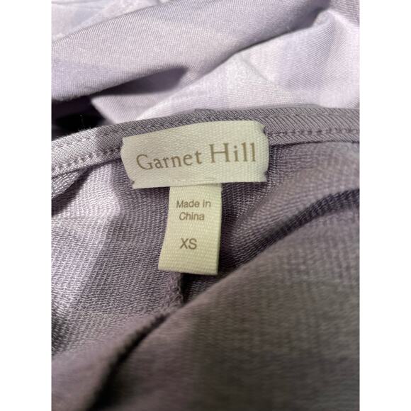 Garnet Hill Purple Dress Woman's XS Elastic Gathered Waist Pockets  Soft Comfy - Picture 8 of 10